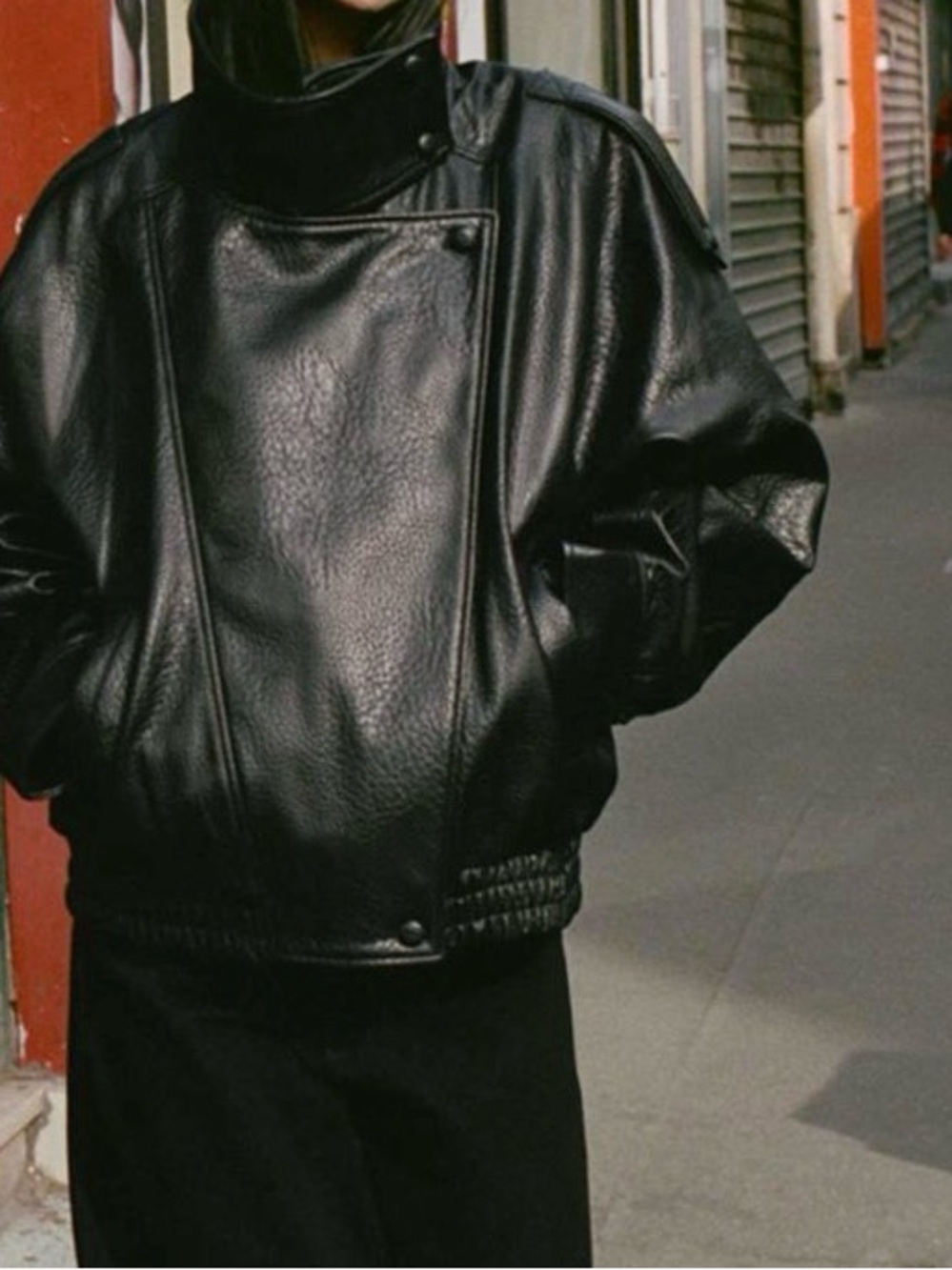 Zara Black Faux Leather Jacket - Picture 4 of 4